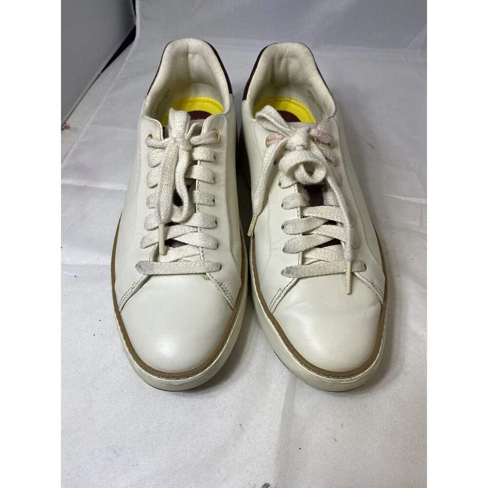 Cole Haan Women’s GrandPrø Topspin Sneakers Size 8.5 B White Leather